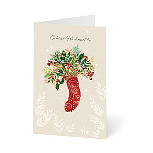 UNICEF Grusskarte Weihnachtsgrün