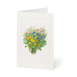 UNICEF Grusskarte Malerische Blumensträuße