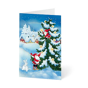 UNICEF Grusskarte Verzauberter Winterwald