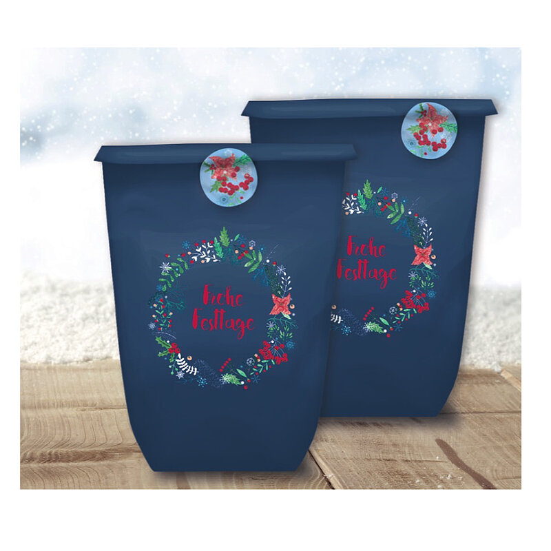 Weihnachtliche Geschenktüten im UNICEF Grußkartenshop