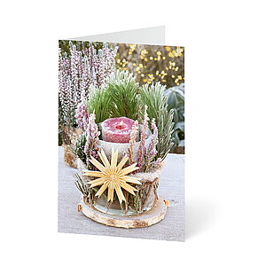 UNICEF Grusskarte Weihnachtsgestecke